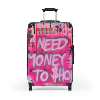 "need $$ to shop" airbrush suitcase