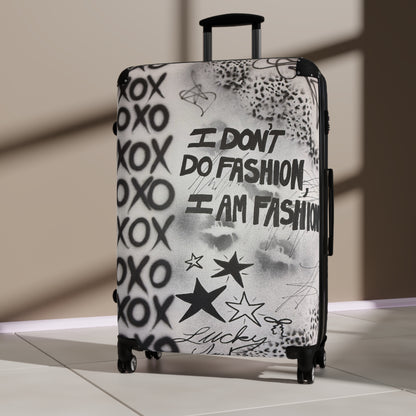 "i am fashion" airbrush suitcase