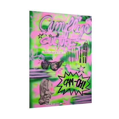 "green camo" airbrush rolled print