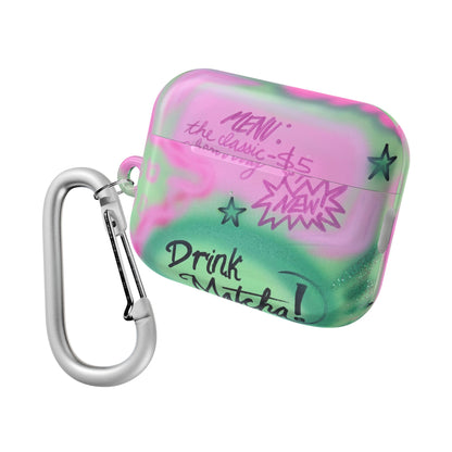 "matcha!" airbrush airpod cases