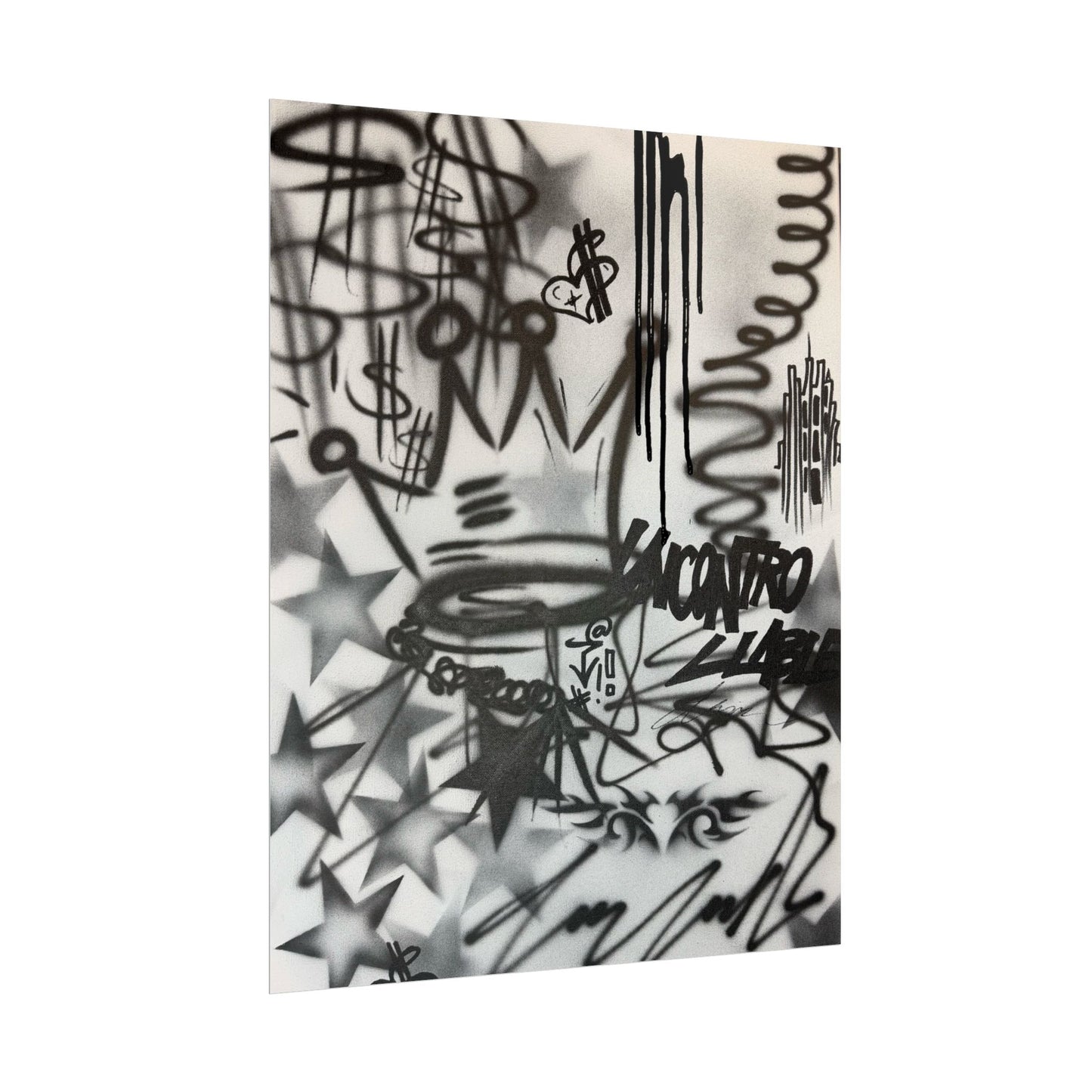 "uncontrollable lust" airbrush rolled print