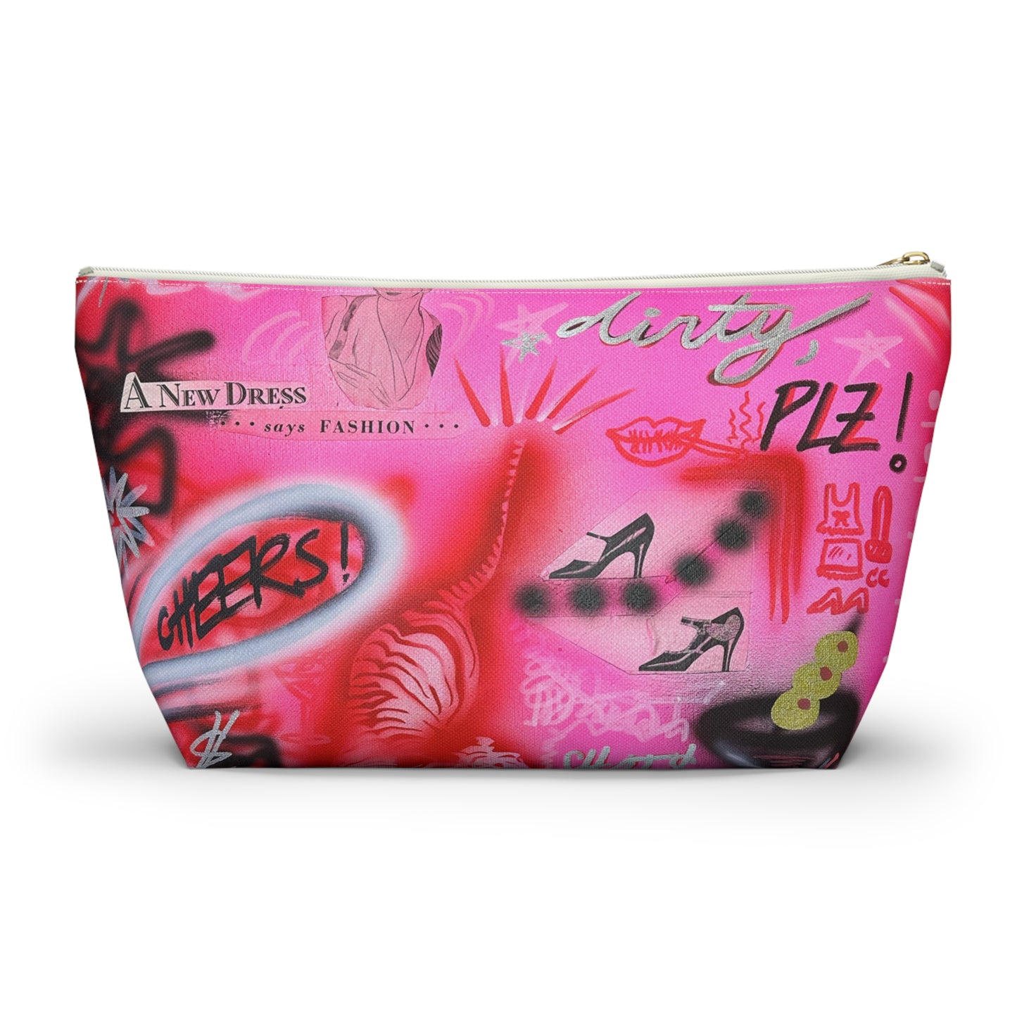 "extra dirty, plz" airbrush makeup pouch