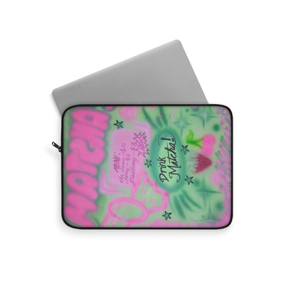 "matcha!" airbrush laptop sleeve