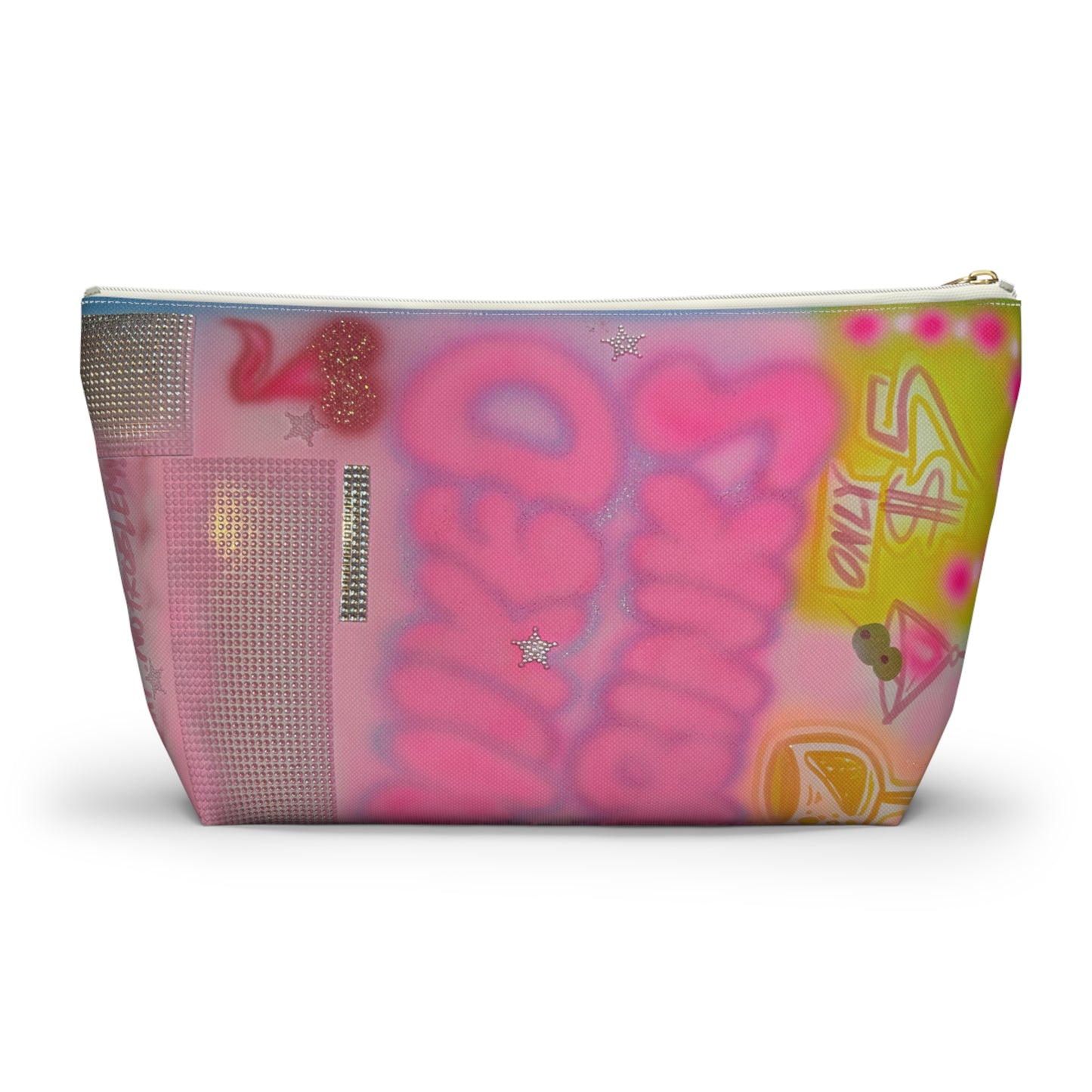 "mixed drinks" airbrush makeup pouch