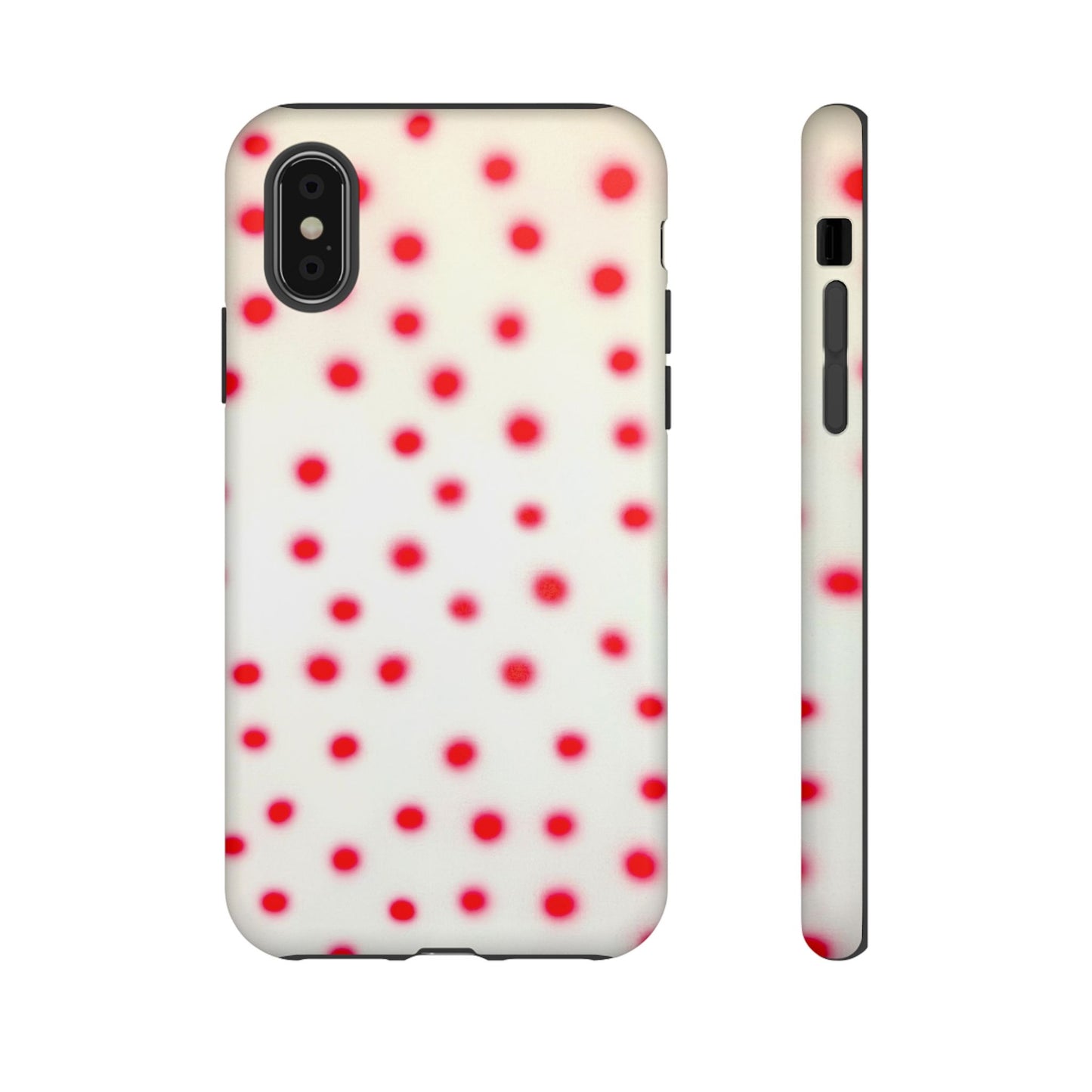 "vanilla cherry polka dot" airbrush iPhone case