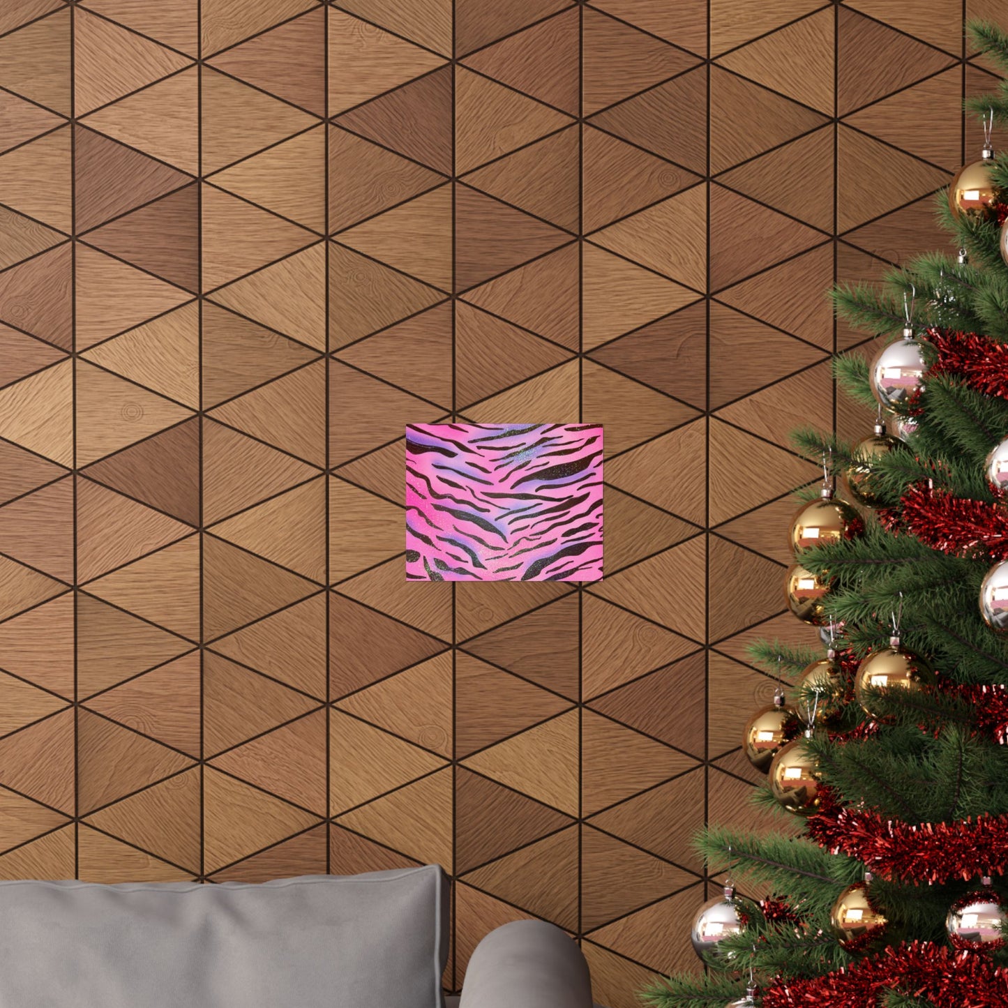 "glitter zebra" airbrush horizontal print
