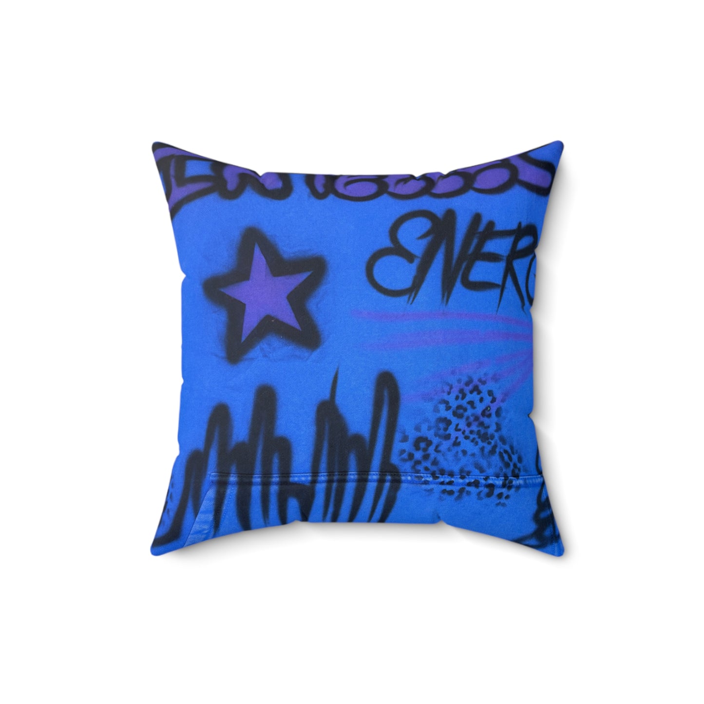 "infamous indigo" airbrush pillow