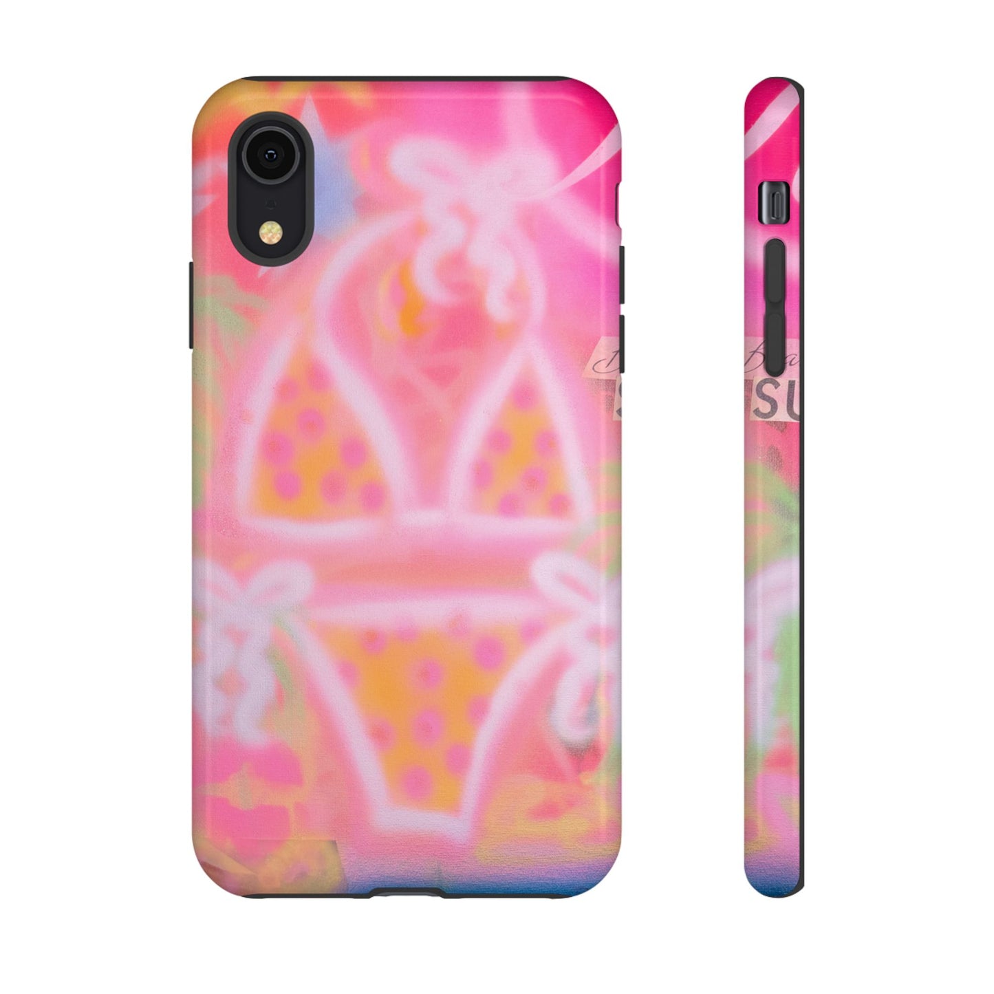 "yellow polka dot bikini" airbrush iPhone case