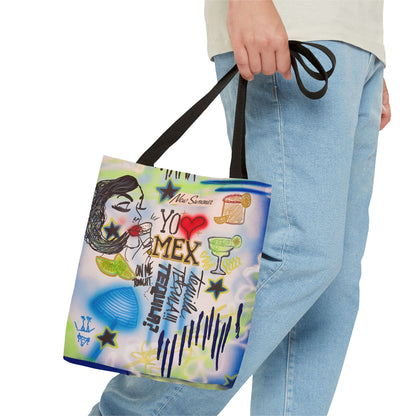 "salted lime" airbrush tote bag
