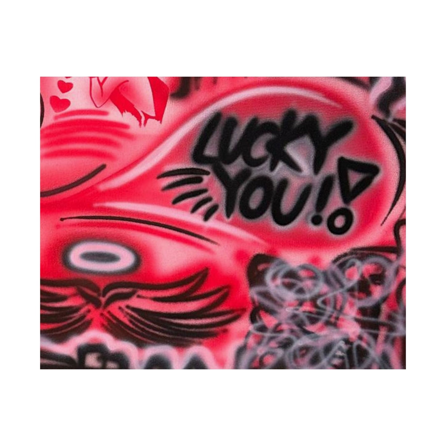 "lucky you! pt. 2" airbrush horizontal print
