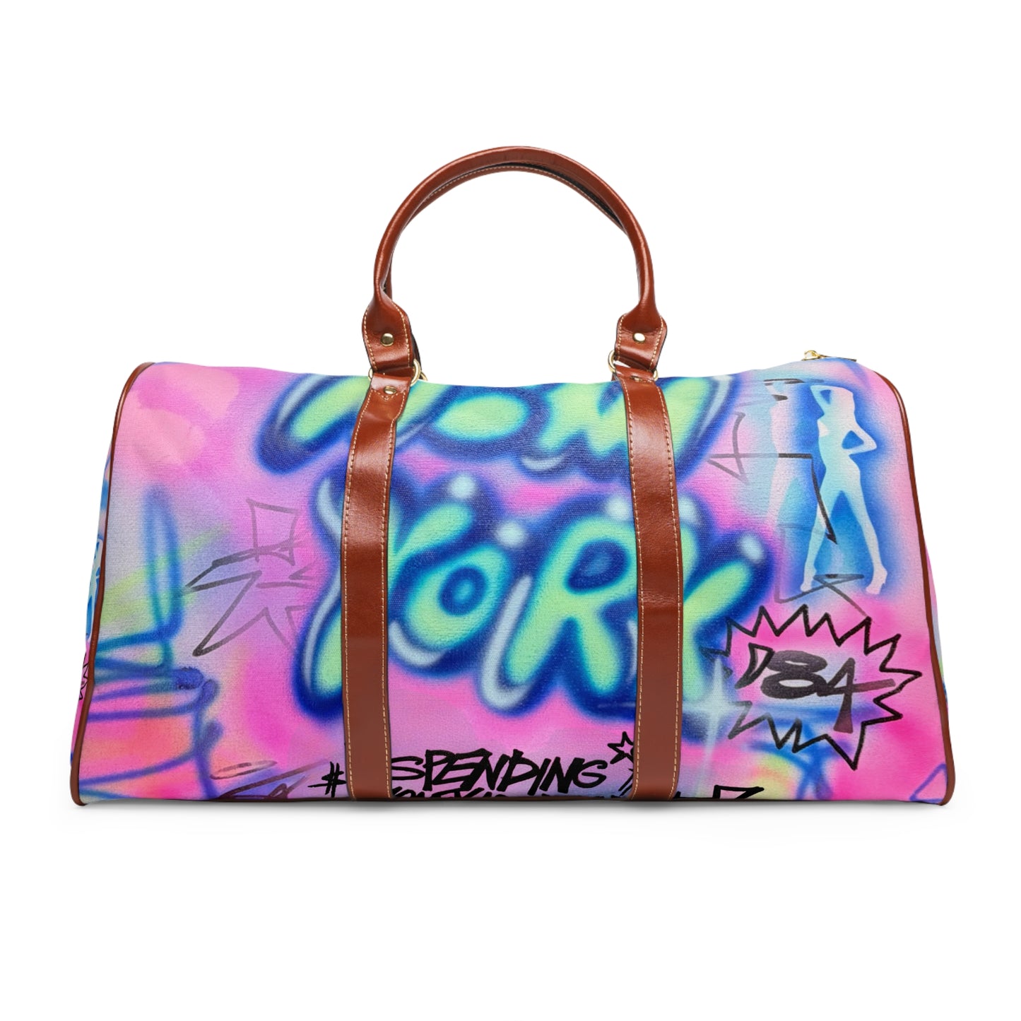 "spending $$ is my talent" airbrush travel bag