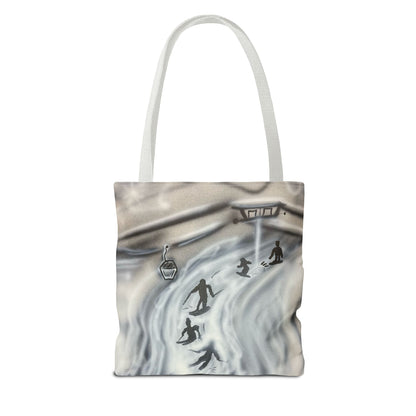 "arctic avalnache" airbrush tote bag