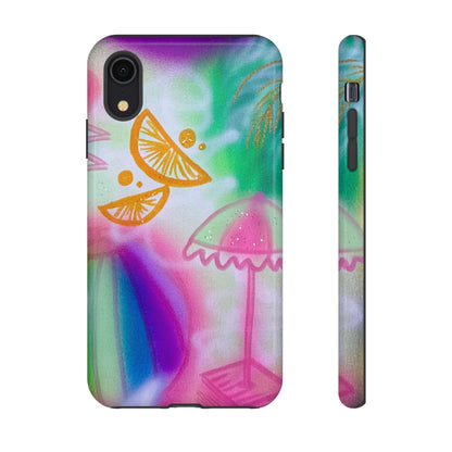 "on the beach" airbrush iPhone case