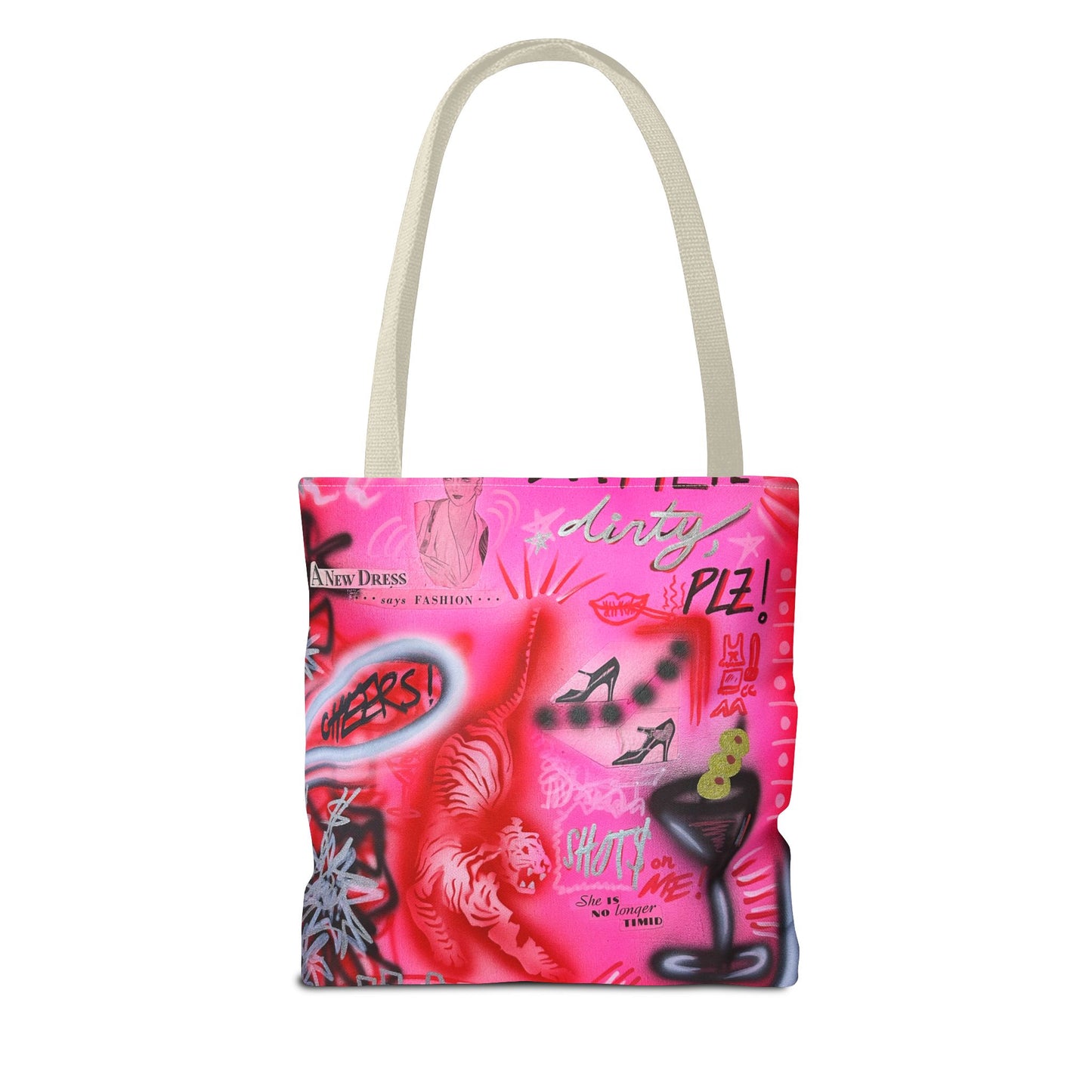"extra dirty, plz" airbrush tote bag