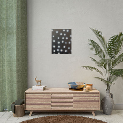 "coconut noir polka dots" airbrush rolled print