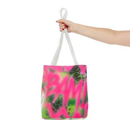 "BAM!" airbrush tote bag