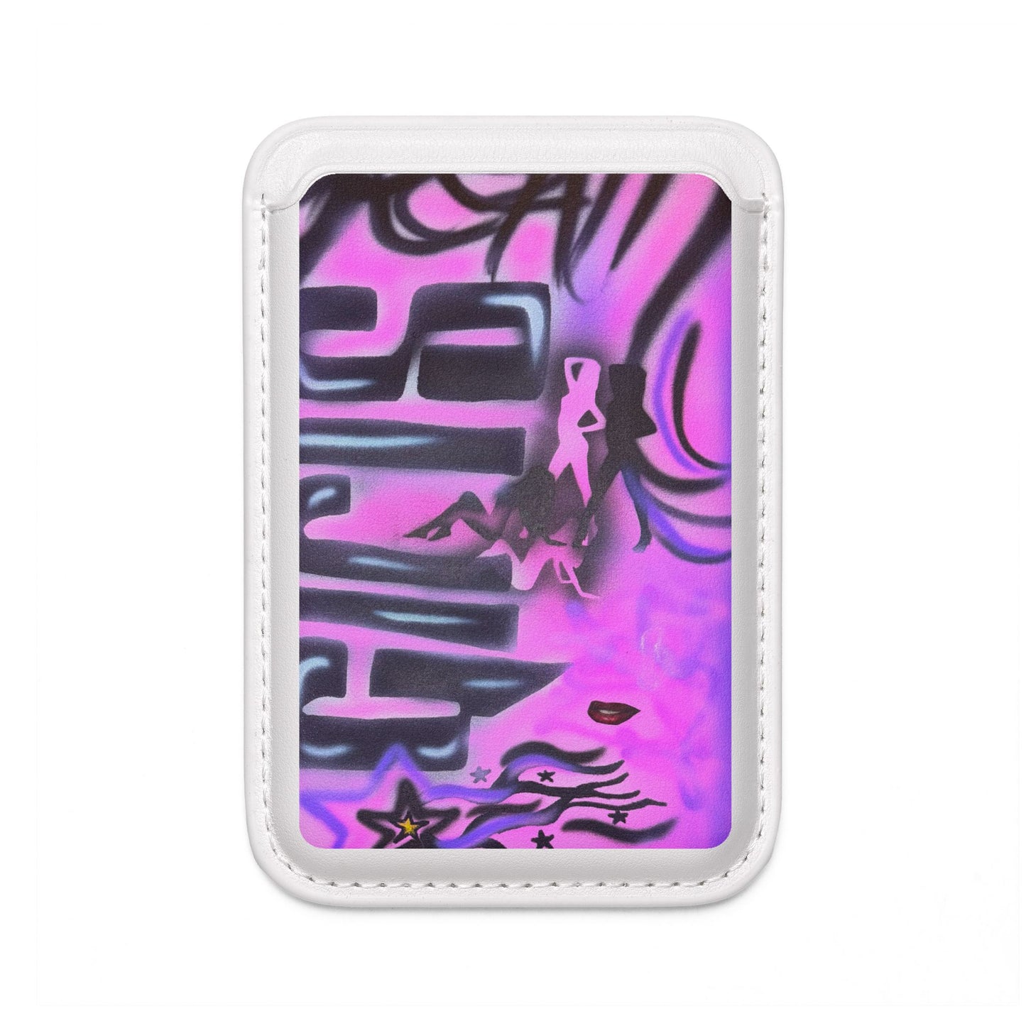 "neon nights" airbrush vegan wallet (Magsafe® Compatible)