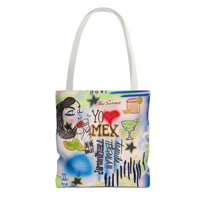 "salted lime" airbrush tote bag