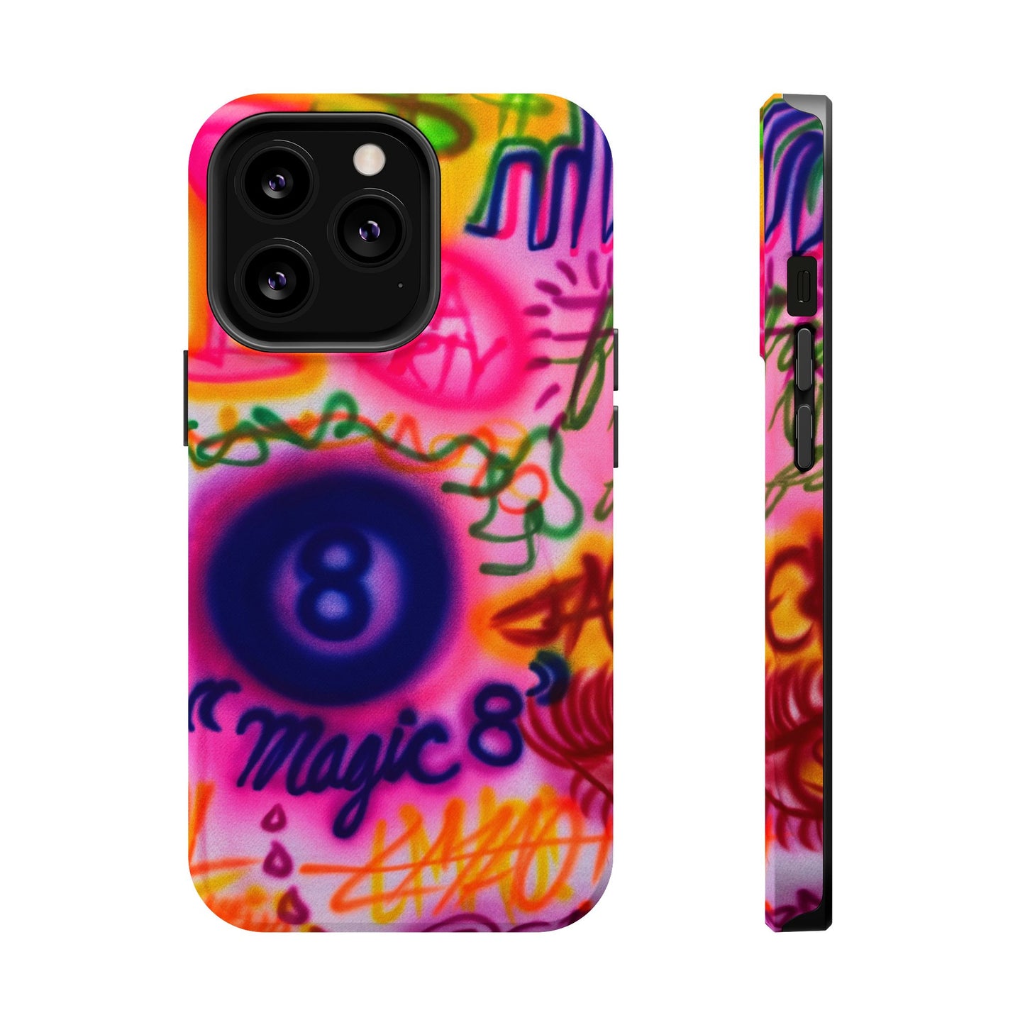 MagSafe "colorful chaos" airbrush iPhone case