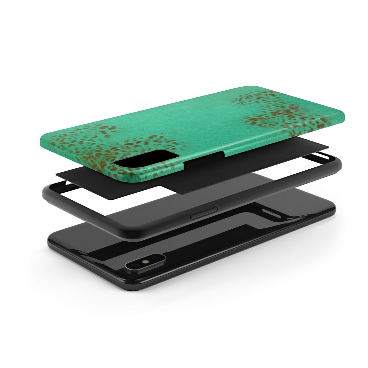 "teal cheetah" airbrush iPhone case
