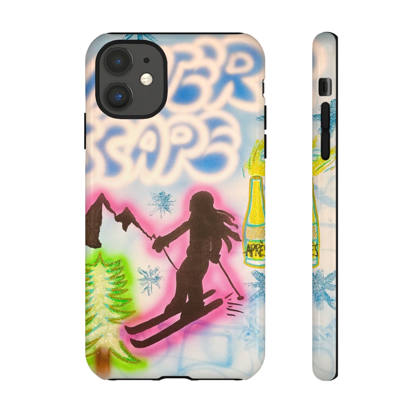 "winter escape" airbrush iPhone case