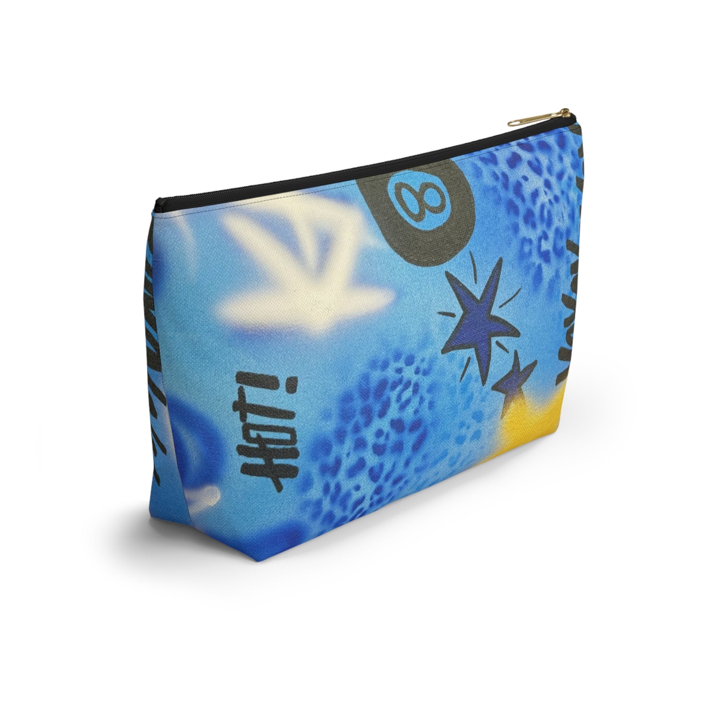 "brilliant blues" airbrush makeup pouch