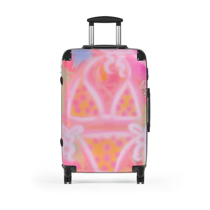 "yellow polka dot bikini" airbrush suitcase