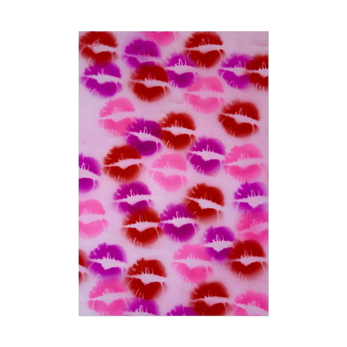 "mwah!" airbrush rolled print