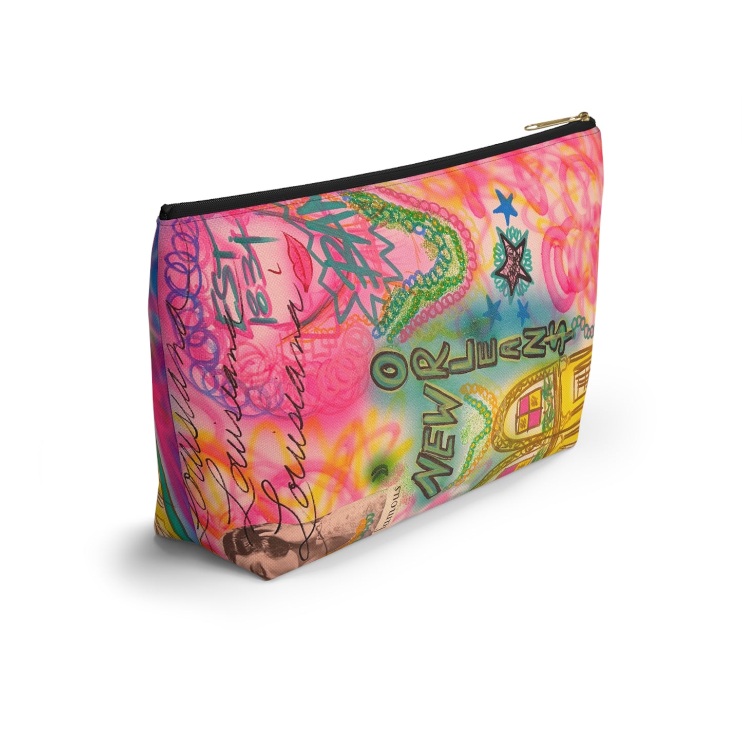 "new orleans" airbrush makeup pouch