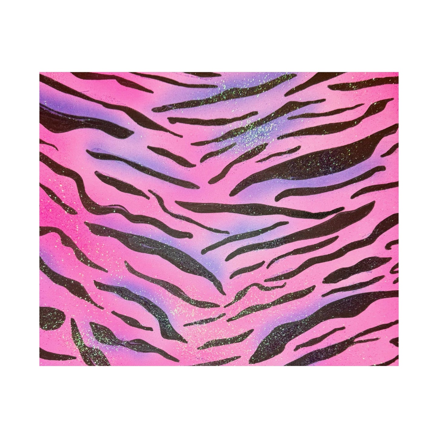 "glitter zebra" airbrush horizontal print