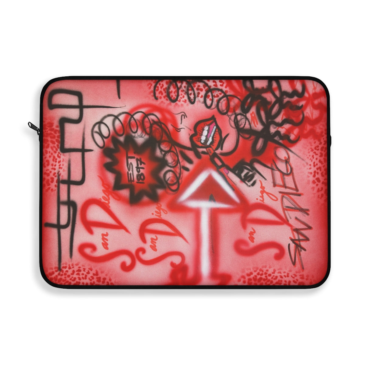 "san diego" airbrush laptop sleeve