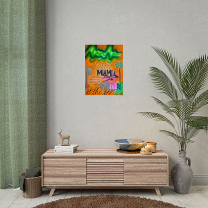 "miami, fl" airbrush rolled print