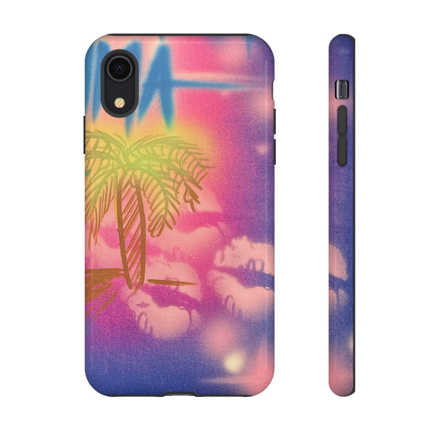 "glowy nights" airbrush iPhone case