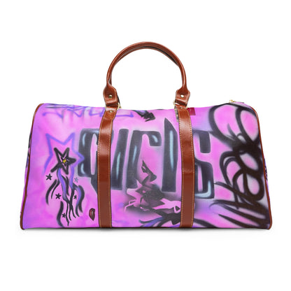 "neon nights" airbrush waterproof travel bag