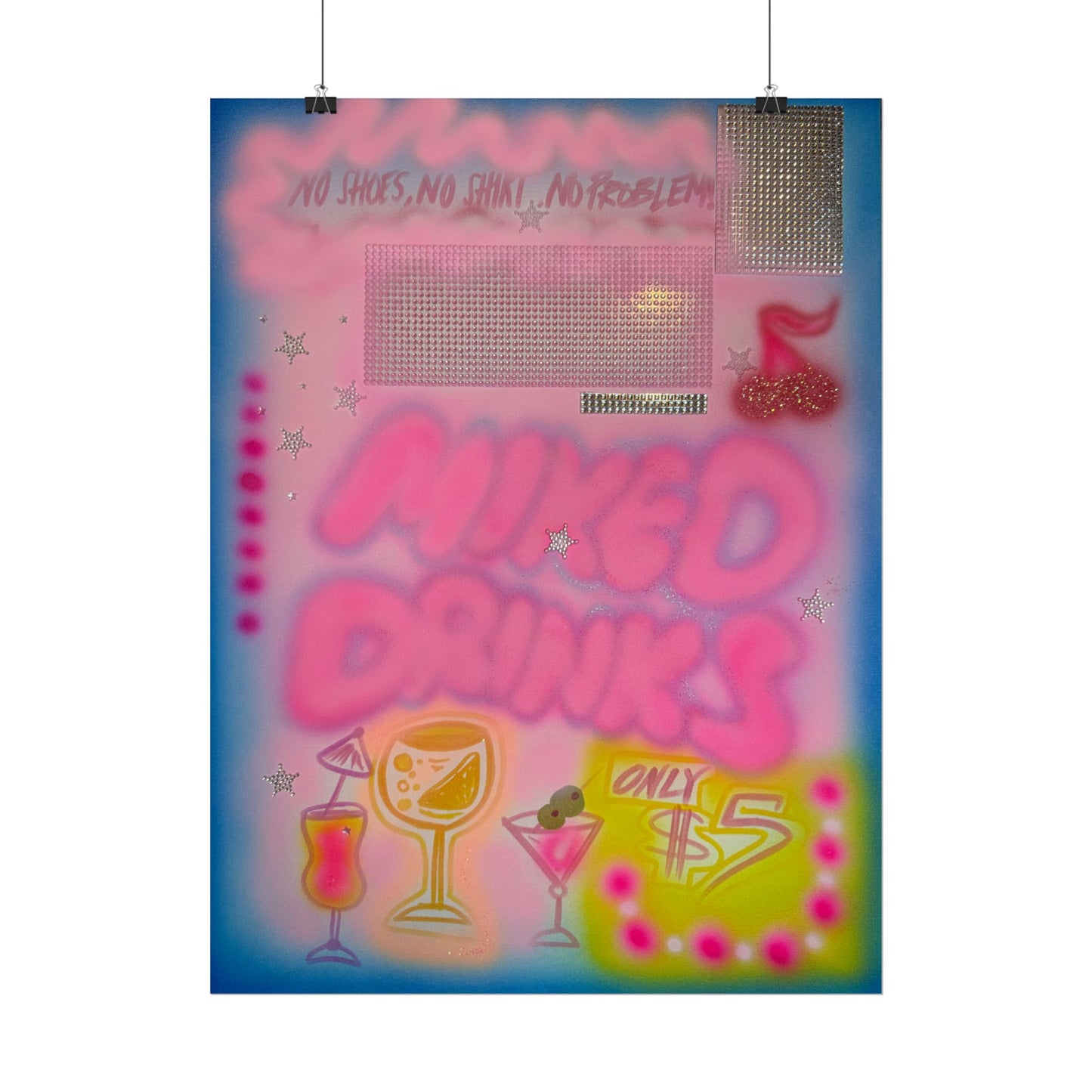 "mixed drinks" airbrush rolled print