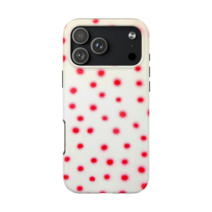 "vanilla cherry polka dot" airbrush iPhone case