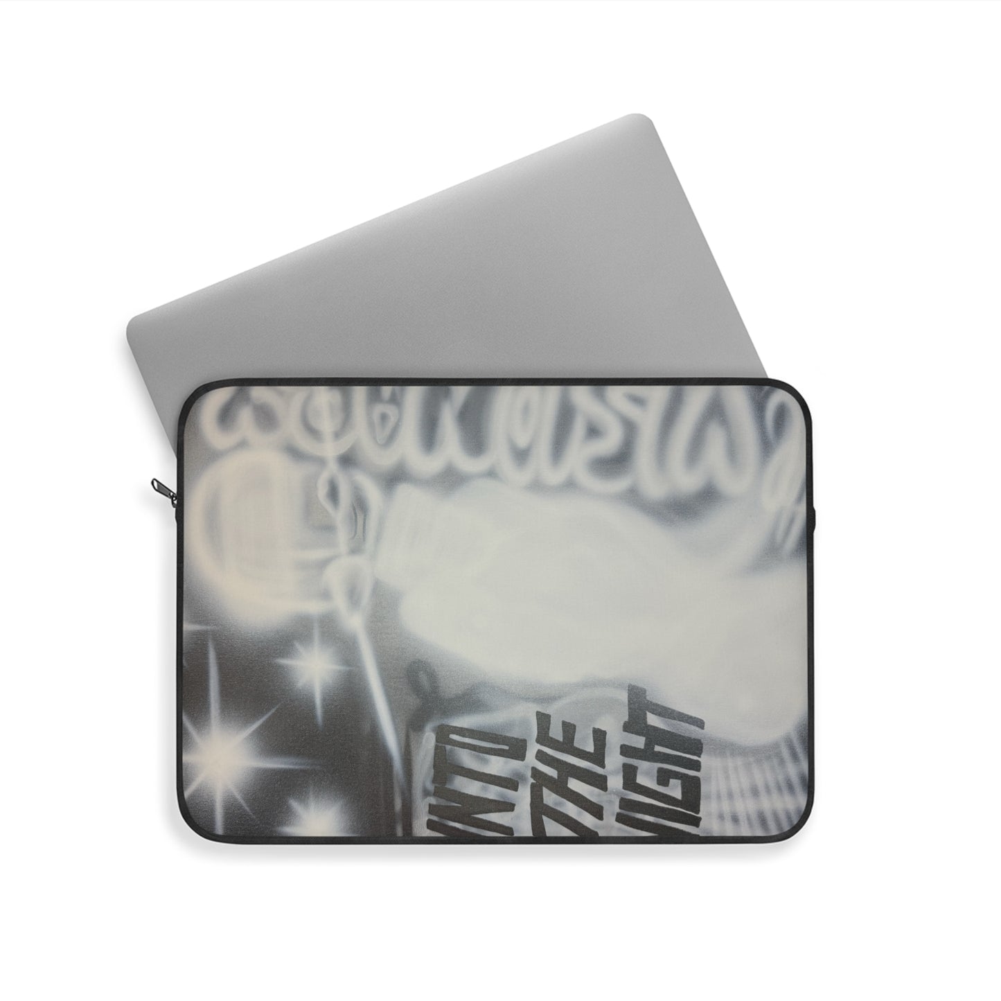"into the night" airbrush laptop sleeve