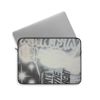 "into the night" airbrush laptop sleeve