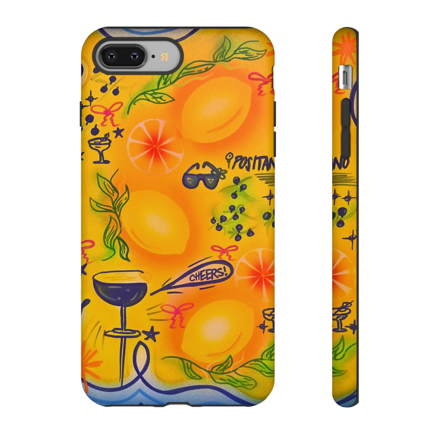 "citrus coastline" airbrush iPhone case