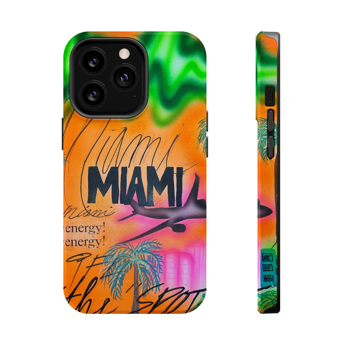 MagSafe "miami, fl" airbrush iPhone case