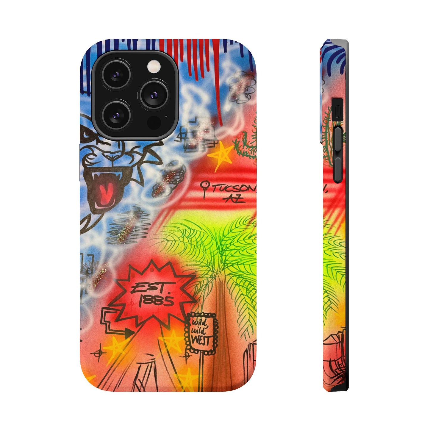 MagSafe "university of arizona pt. 2" airbrush iPhone case