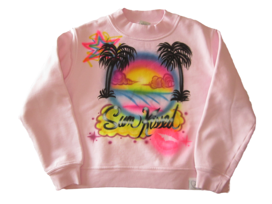 1 OF 1 "sunkissed" airbrush pink kaete mockneck