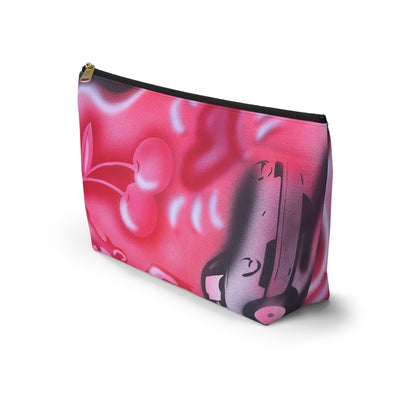 "on her way" airbrush makeup pouch