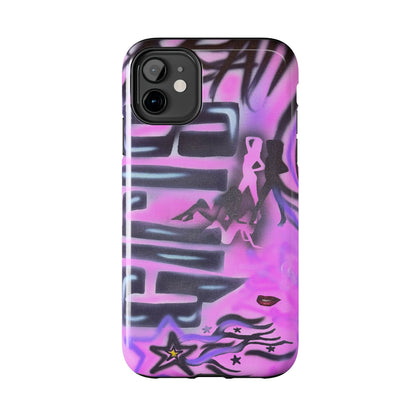 "neon nights" airbrush iPhone case