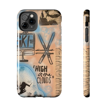 "high in the clouds" airbrush iPhone case