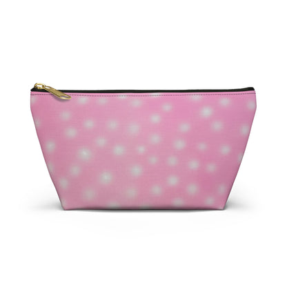 "strawberry swirl polka dot" airbrush makeup pouch