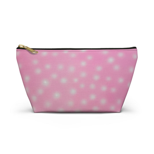 "strawberry swirl polka dot" airbrush makeup pouch