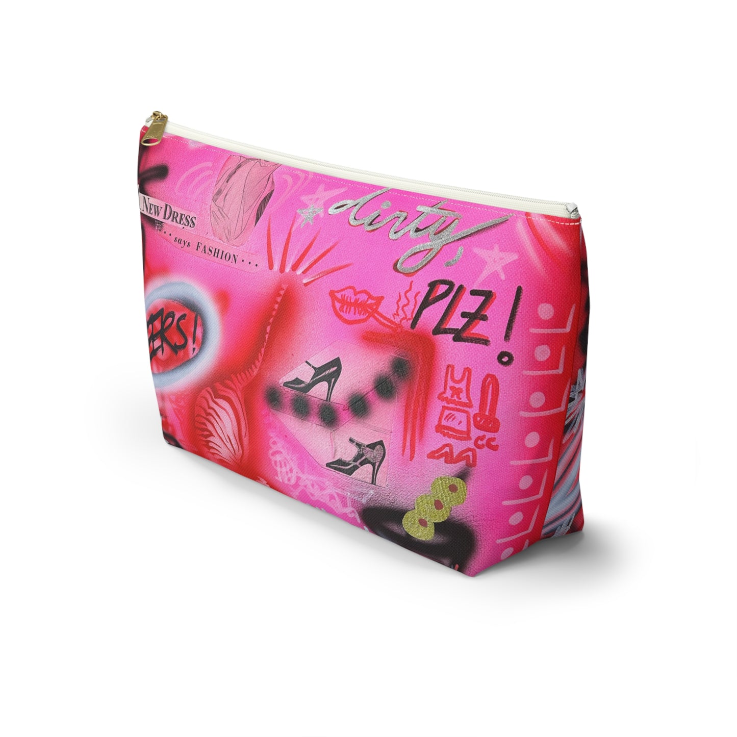 "extra dirty, plz" airbrush makeup pouch
