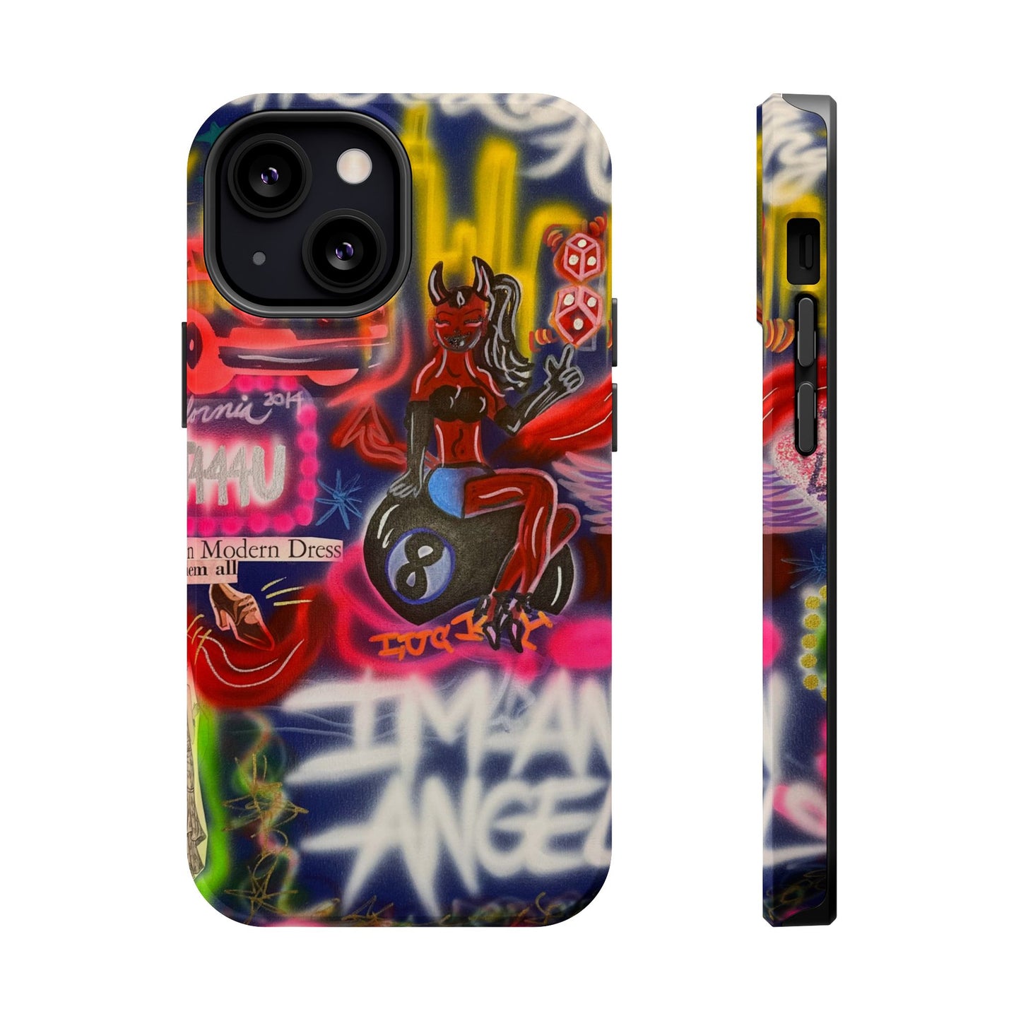 MagSafe "im an angel" airbrush iPhone case