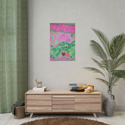 "matcha!" airbrush rolled print